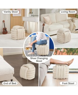 Modern Knot Design Ottoman Stylish and Comfortable