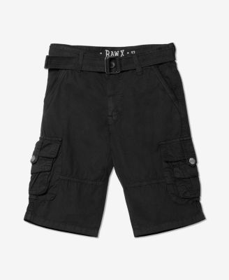 Big Boys Belted Twill Cargo Shorts, 8-18