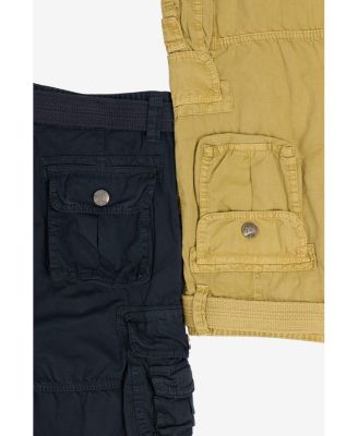 Big Boys 2 Pack Combo Belted Twill Cargo Shorts 8-18