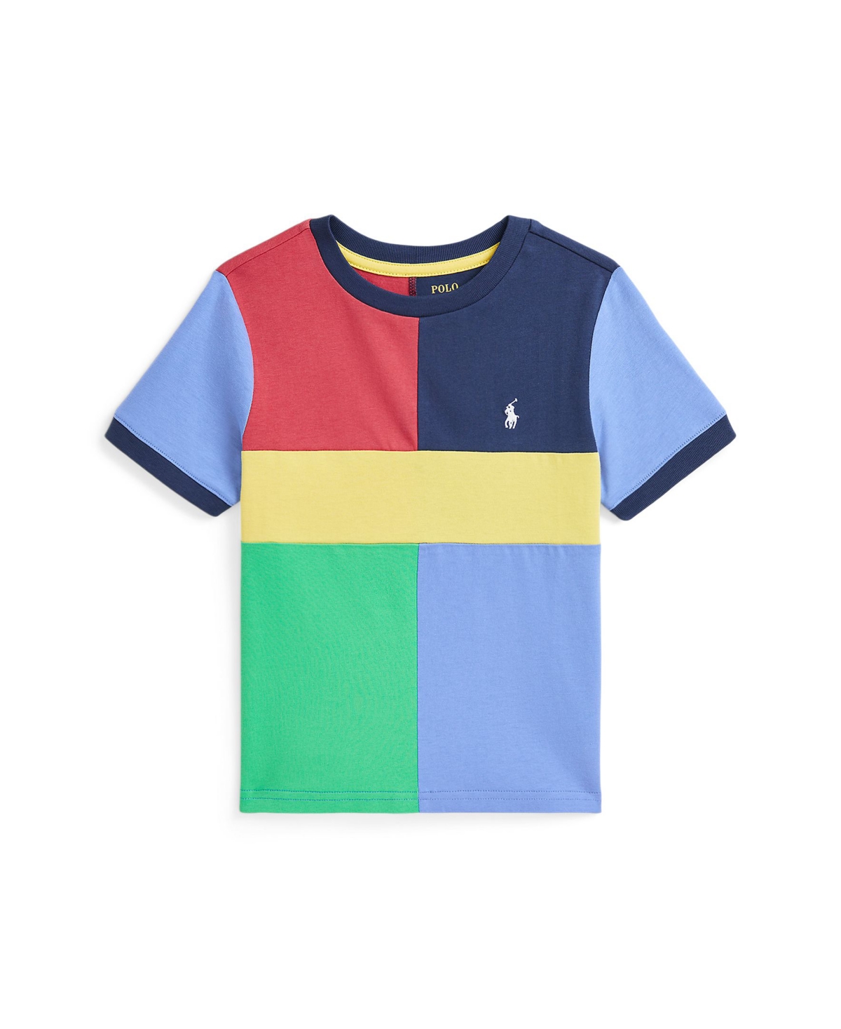 Polo Ralph Lauren Toddler And Little Boys Color-blocked Jersey T-shirt In Harbor Island Blue Multi