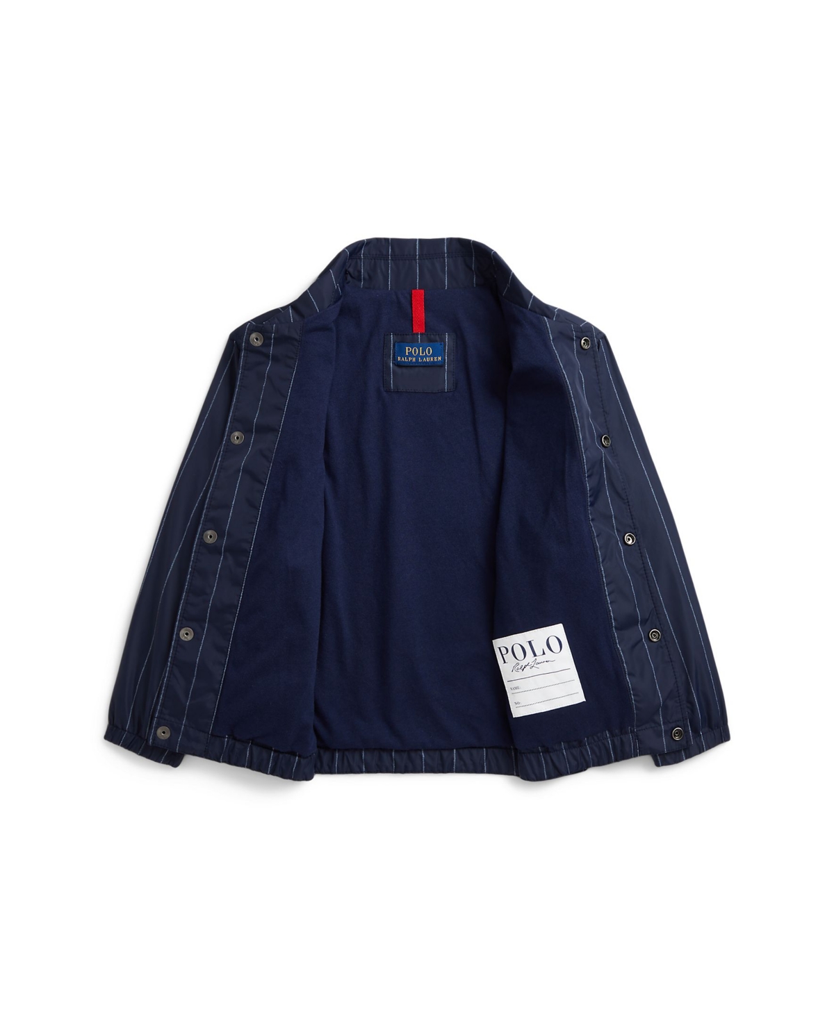 Polo Ralph Lauren Toddler And Little Boys Striped Letterman Coach's Jacket In Cdw Pinstripe