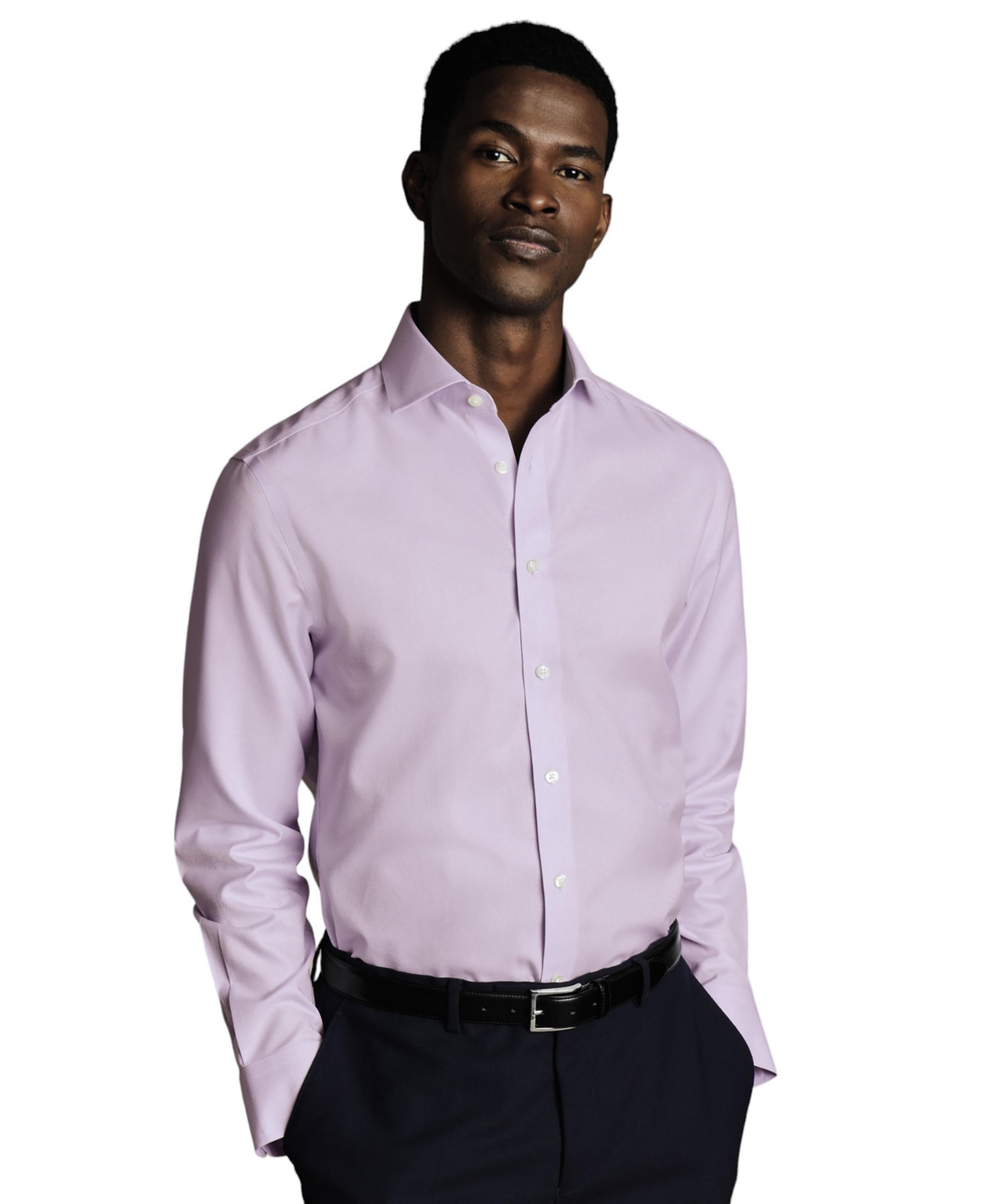Men's Slim-Fit Dress Shirt - Lilac purple