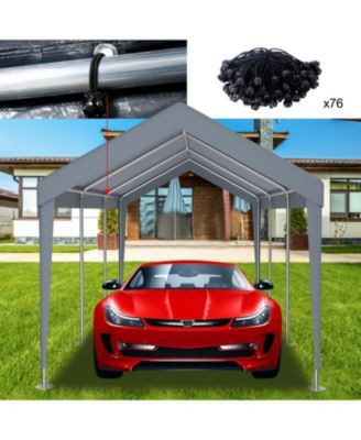 Streamdale Waterproof Carport Canopy Cover (12x20ft) with 76 Elastic Buckles, Grey