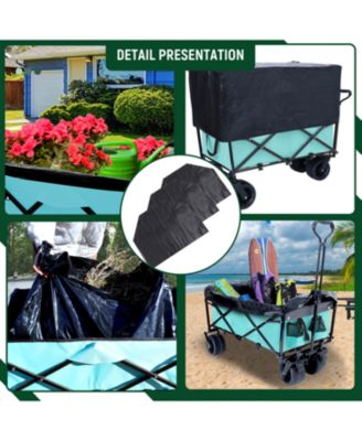 Streamdale 440lbs Collapsible Wagon with Strapping, Beach, Utility, Grocery, Camping, Gardening, Fishing