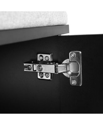 Streamdale 4-in-1 Hall Tree with Fluted Doors and Gold Accents