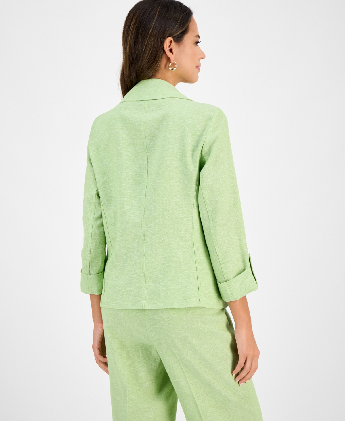 KASPER WOMEN'S LINEN-BLEND BLAZER 