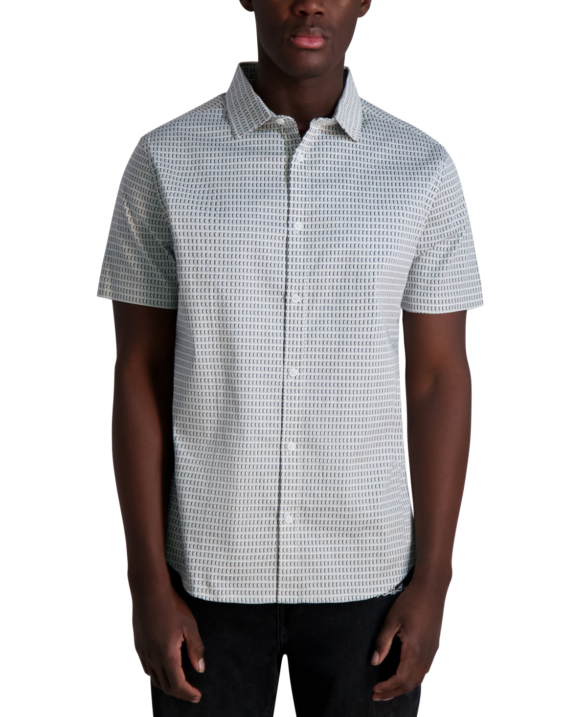 Men's All-Over K-Logo Shirt - Black/white
