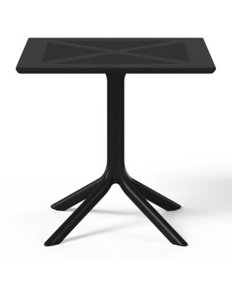 31.5" Square Plastic Outdoor Patio Dining Table for 4