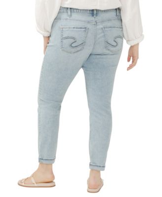 Plus Size Girlfriend Mid Rise Skinny Leg Jeans