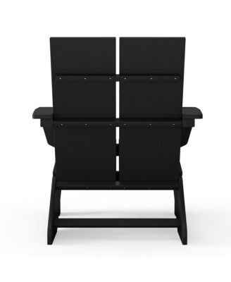 Outdoor HDPE Modern Adirondack Chair with Cup Holder