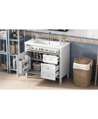 Modern Bathroom Vanity with Top Sink and Storage