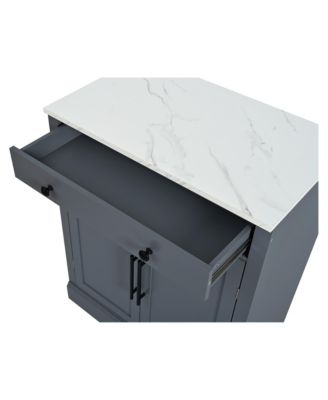 Set of 2 Freestanding Kitchen Pantry Cabinets with Adjustable Shelves