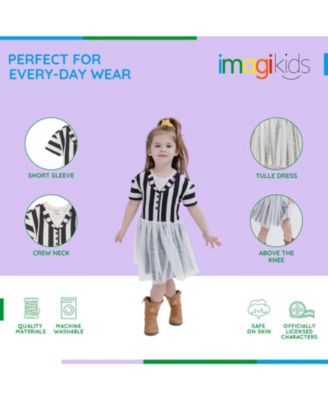 Toddler Girls Drop Shoulder Cosplay Tulle Dress to