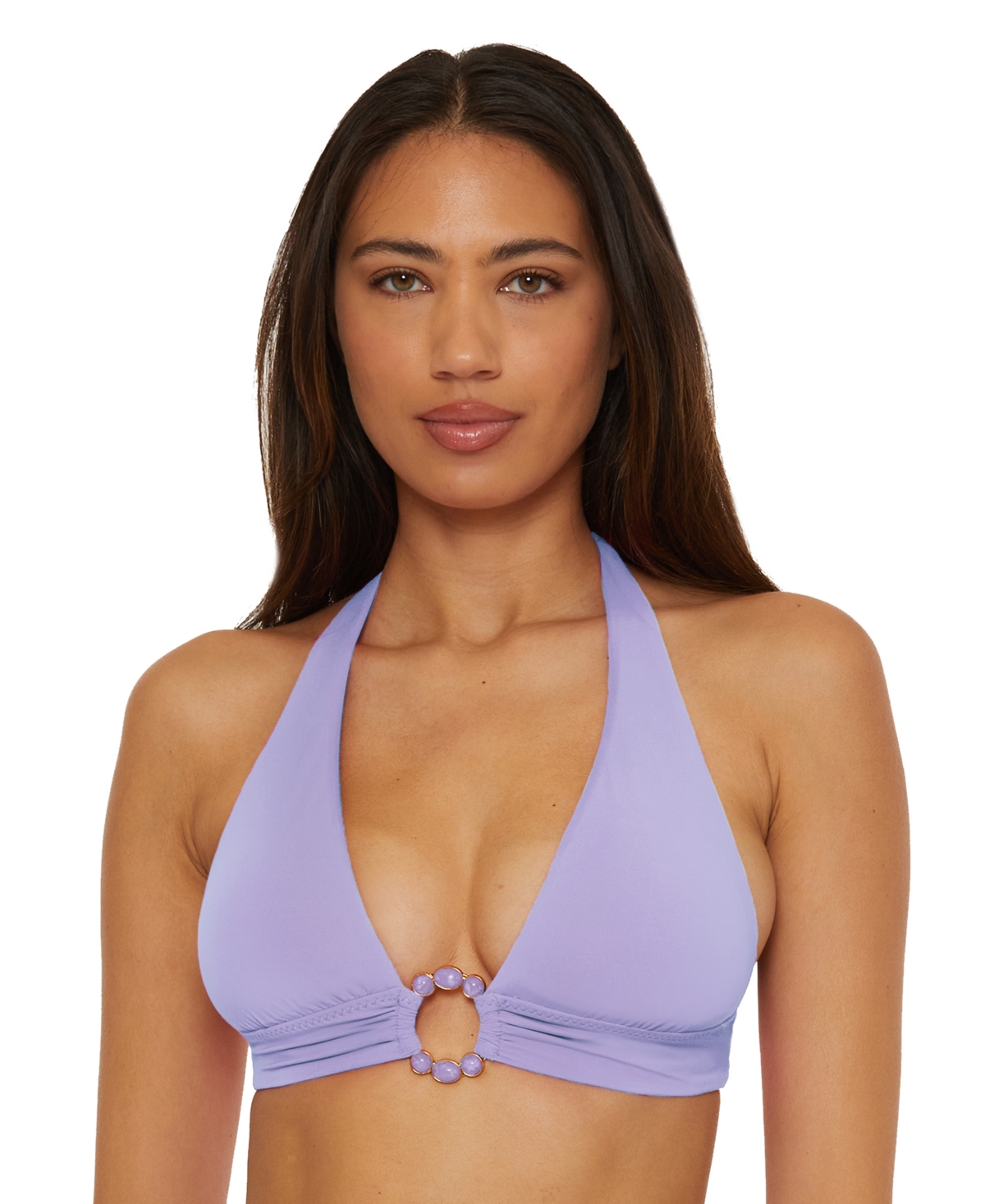 Women's Marble Canyon Ring Halter Swim Top - Emerald