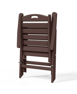 HDPE Adjustable Highback Folding Patio Dining Chair