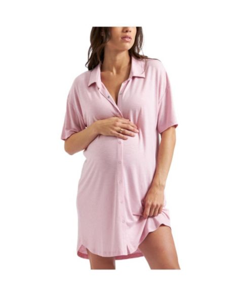 Женская рубашка Ripe Maternity Dreamy Night Shirt, цвет: Пыльный розовый