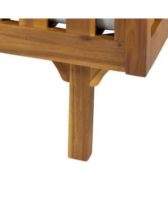 Streamdale Stunning Acacia Wood Daybed with Water-Resistant Cushions