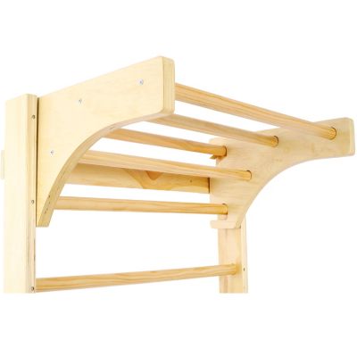 Streamdale Wooden Swedish Ladder, Stall Bars Set for Physical Therapy & Gymnastics (with Adjustable Pull-up Bar)