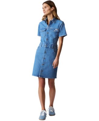Calvin Klein Jeans Women's Denim Trucker Dress - Macy's
