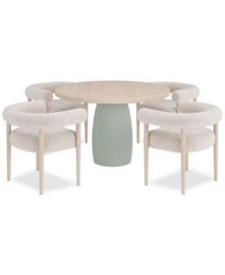 Lunare 5-Pc. Dining Set - Round Table & 4 Chairs