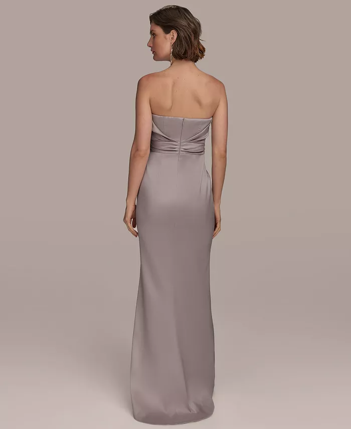 Women's Asymmetric Twist Strapless Gown - thumbnail 5