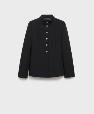 Mango Women's Mandarin Collar And Jewel Buttons Jacket - Macy's