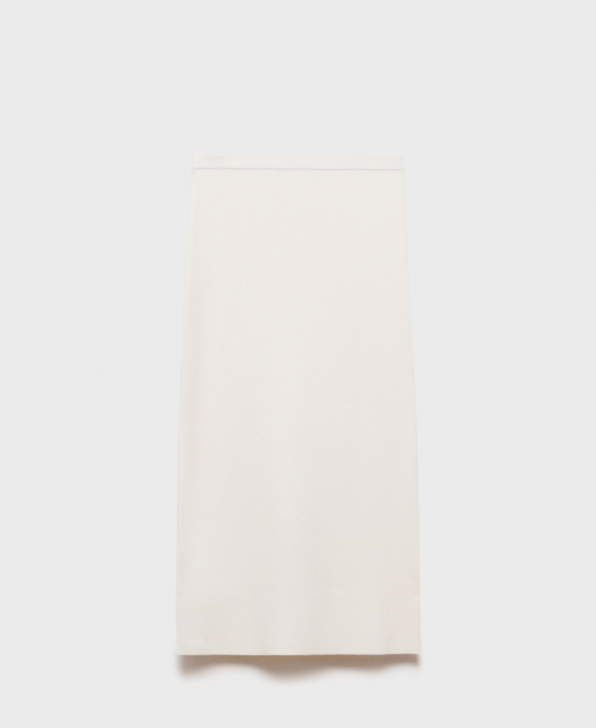 Shop Mango Women's Fine Knit Midi Skirt In Ecru