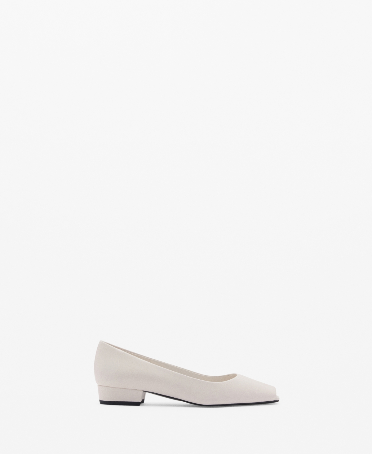 Mango Open-toe Leather Shoes White In White