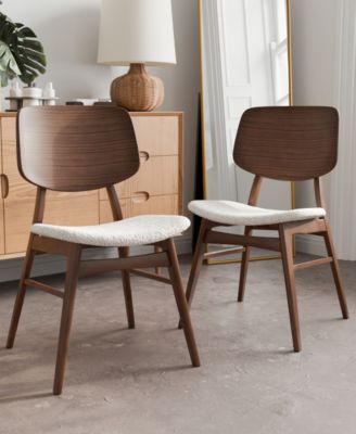 2-Pc. Sandy Cove Boucle Fabric Padded Dining Chair Set