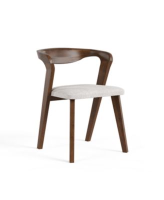 2-Pc. Solid Wood Mid-Century Modern Dining Chair Set