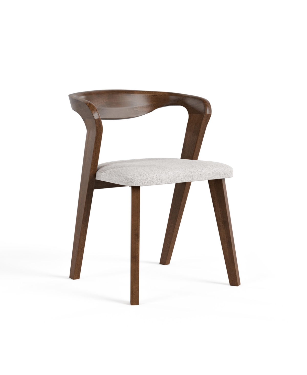 Furniture Of America 2-pc. Solid Wood Mid-century Modern Dining Chair Set In Walnut