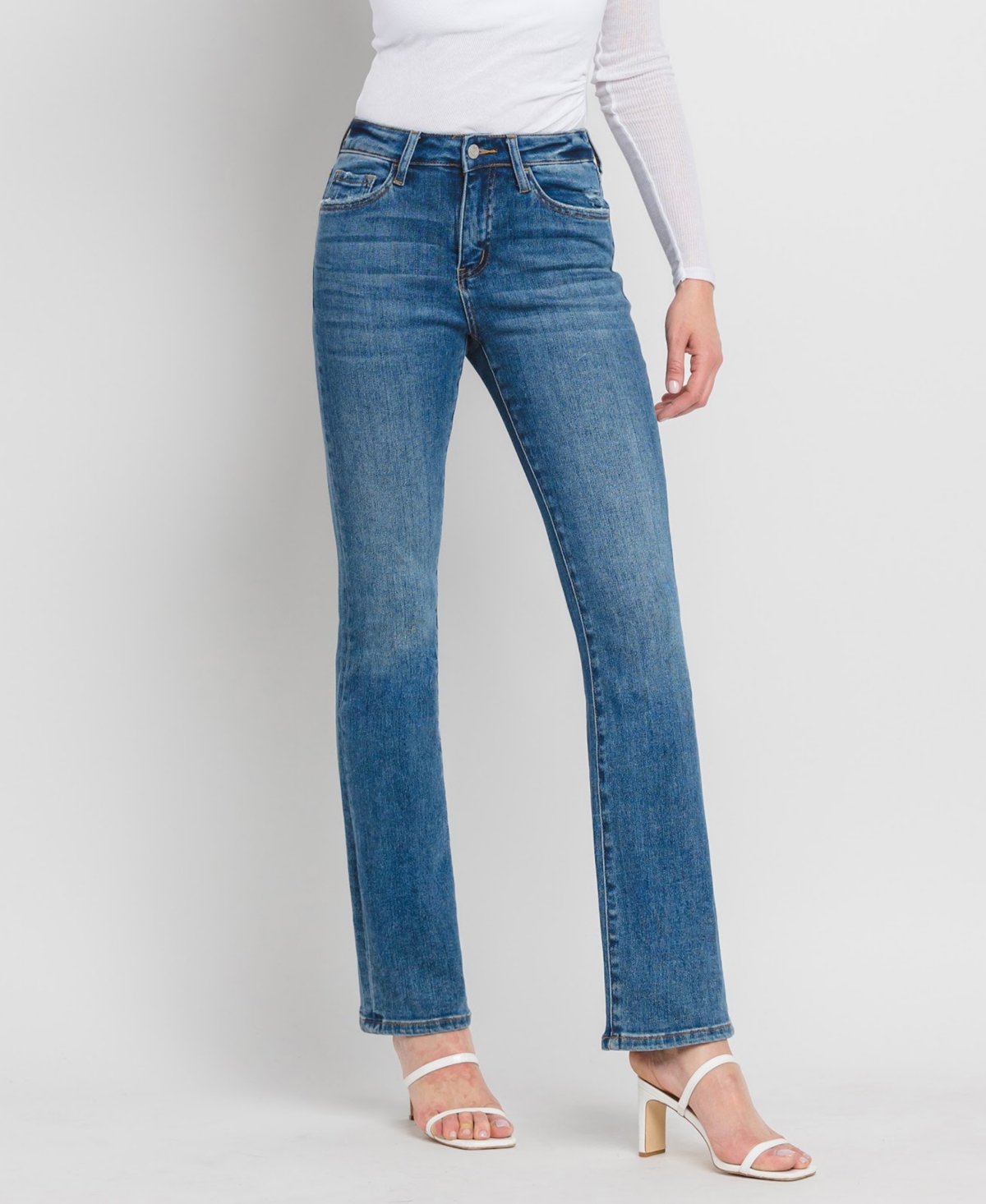 Women's High Rise Slim Bootcut Jeans - Shining blue