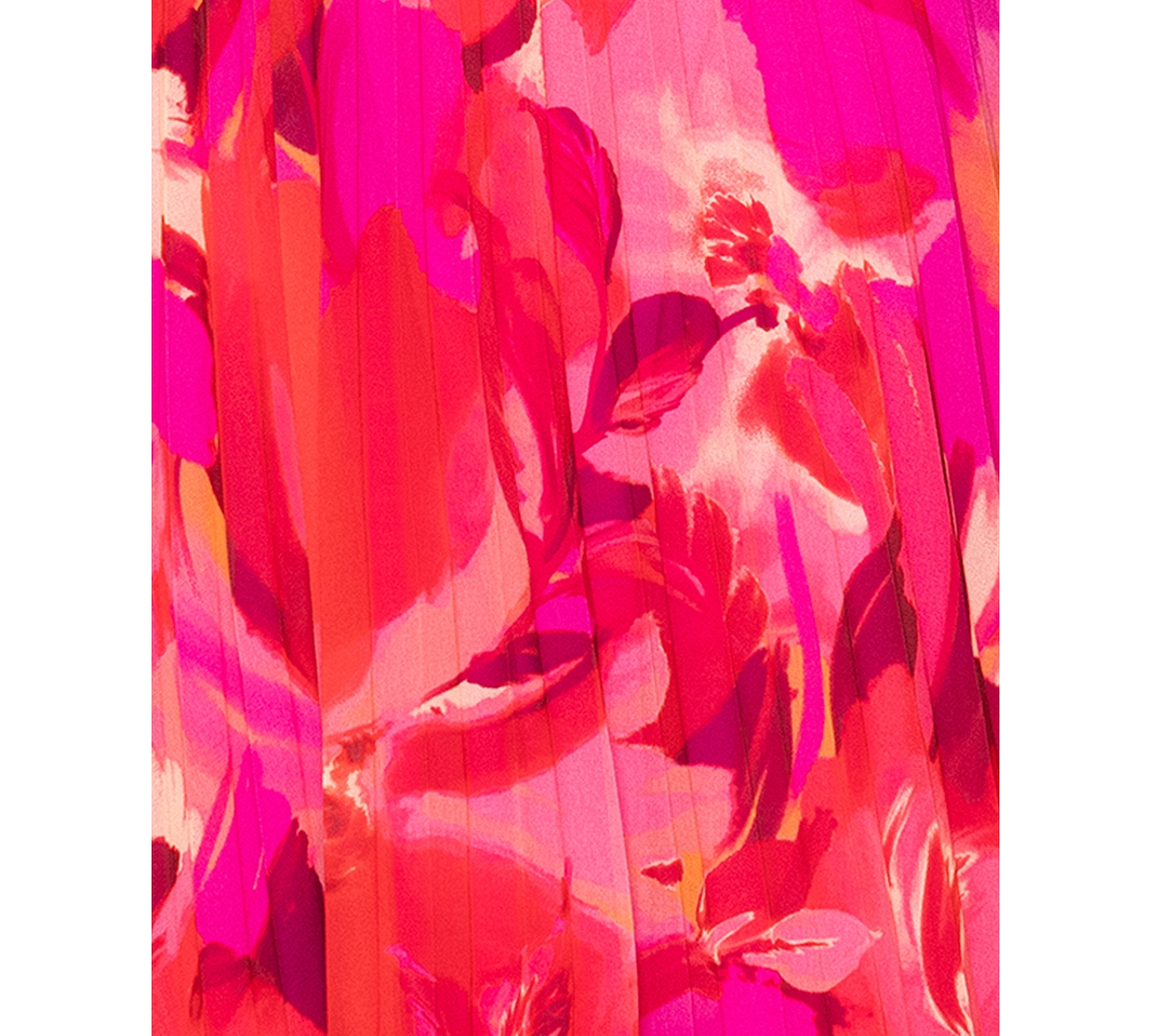 Xscape Petite Chiffon Sleeveless Pleat-front Gown In Fuchsia,coral