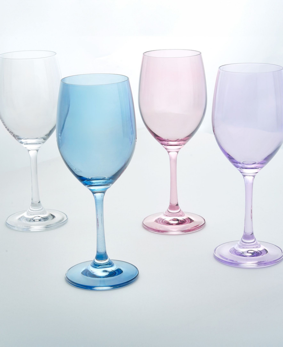 Godinger Veneto Ballet White Wine Glasses, Set Of 4 In Pink
