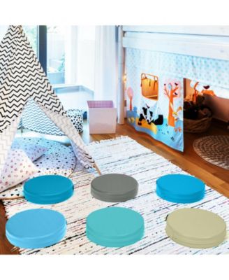 6 Pieces 15 Inch Round Toddler Floor Cushions
