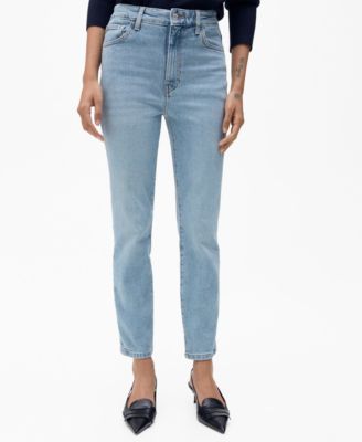 MANGO - Women's Claudia Slim-Fit Cropped Jeans