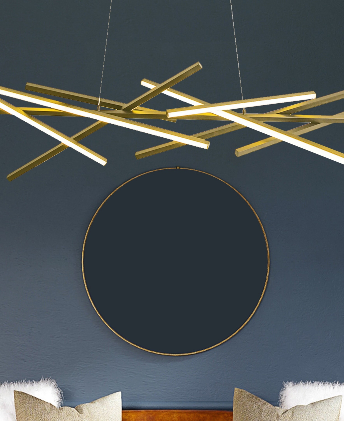 Dainolite 10.75" Metal Carly Led Chandelier In Aged Brass