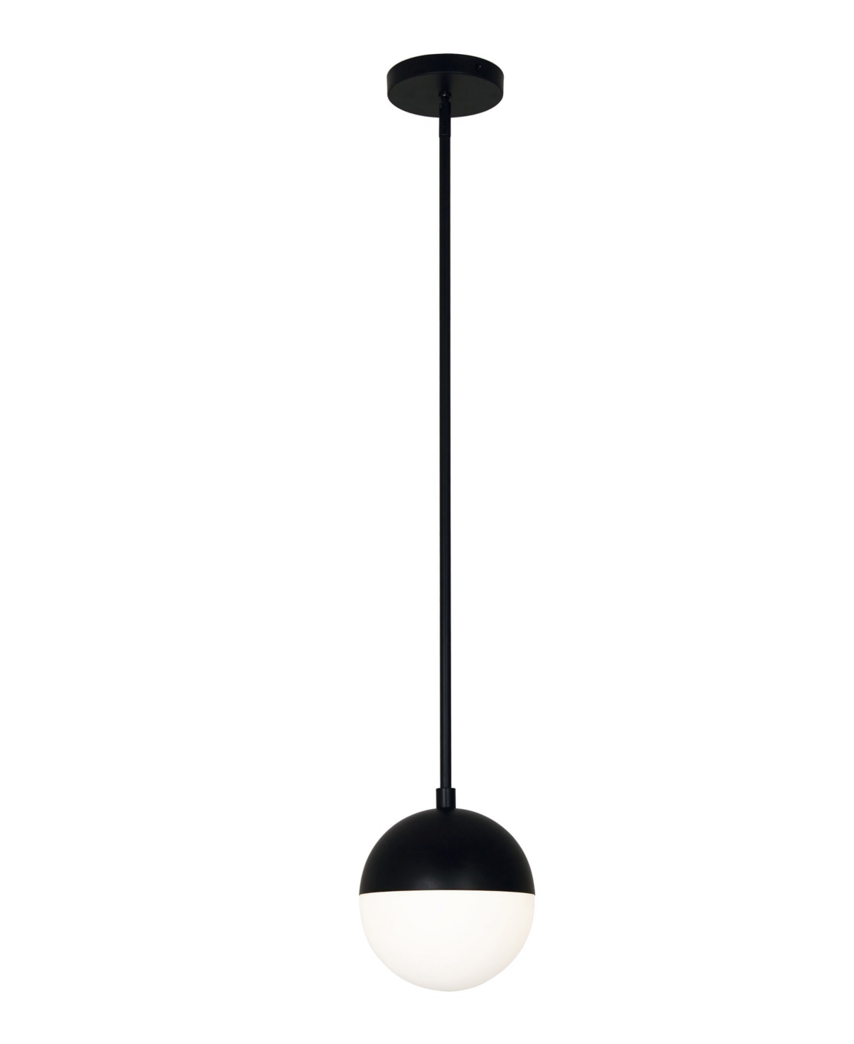 Dainolite 8" Metal Dayana Pendant In Matte Black