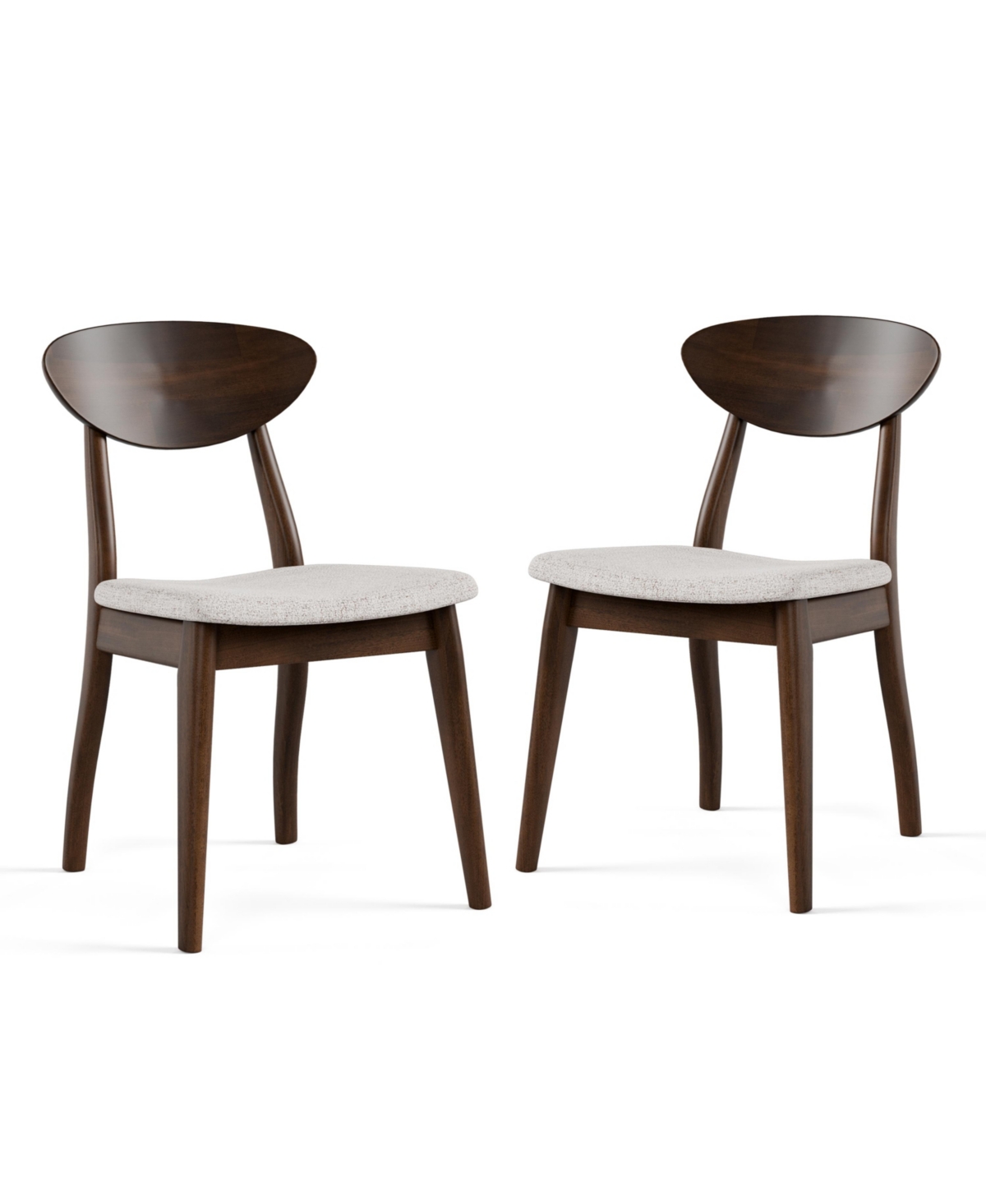 Furniture Of America 2-pc. Seban Solid Wood Dining Chair Set In Walnut