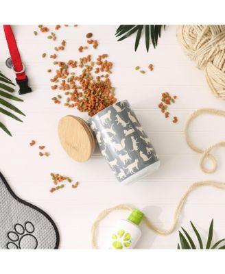 Ceramic Pet Treat Canister Cats Meow