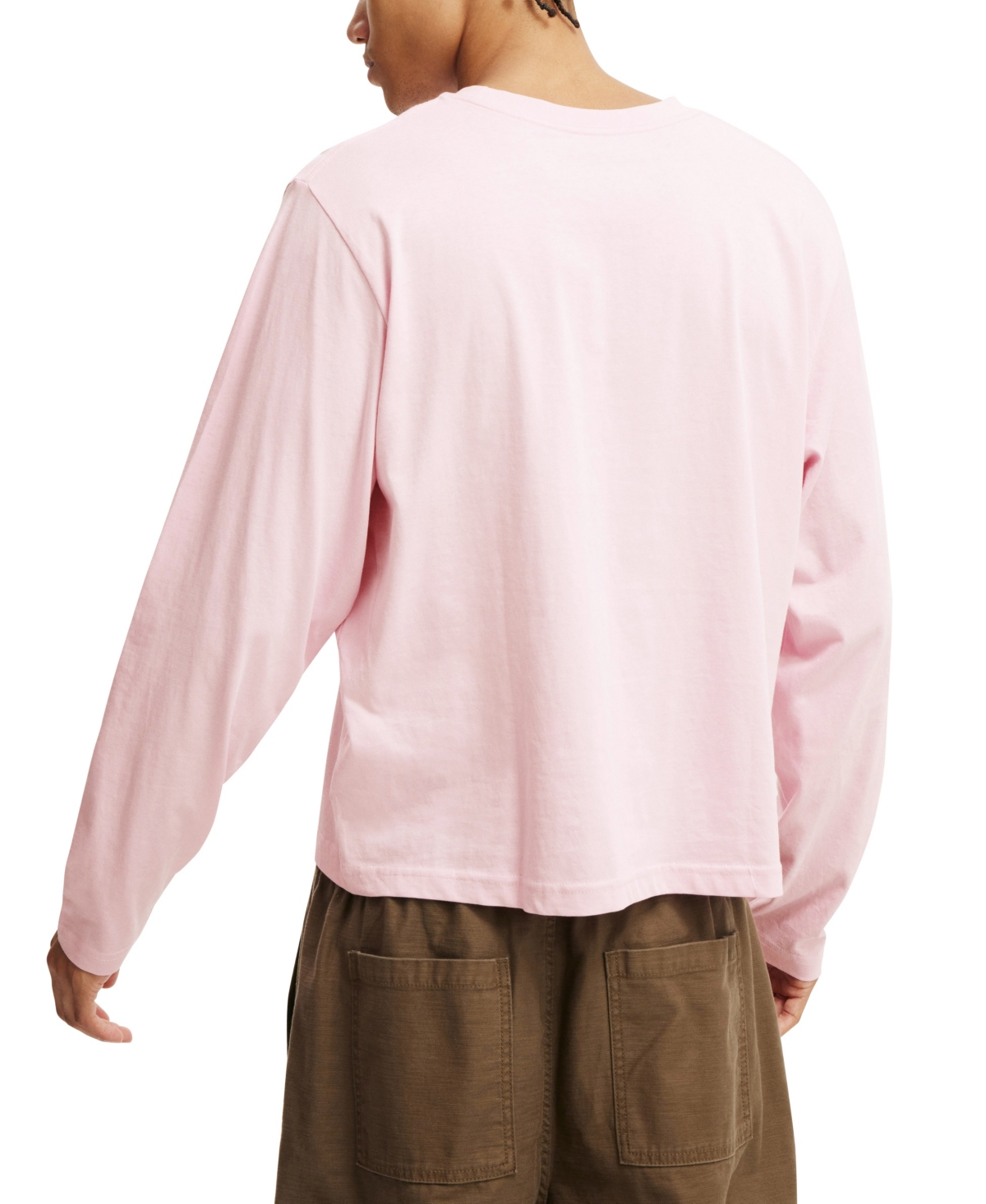Shop Cotton On Men's Cropped Fit Long Sleeve T-shirt In Corsage