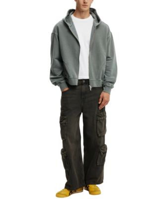 COTTON ON Men's Cropped Zip Up Hoodie - Macy's
