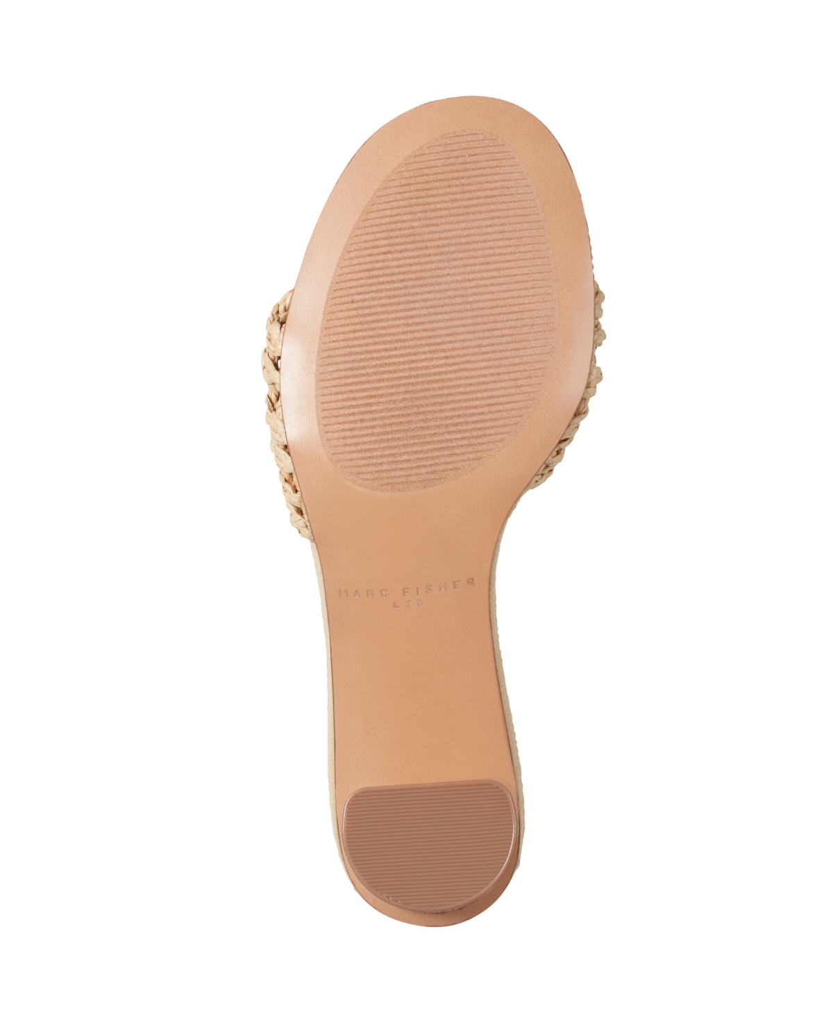 Marc Fisher Ltd Woven Block-heel Mule Sandals In Light Natural