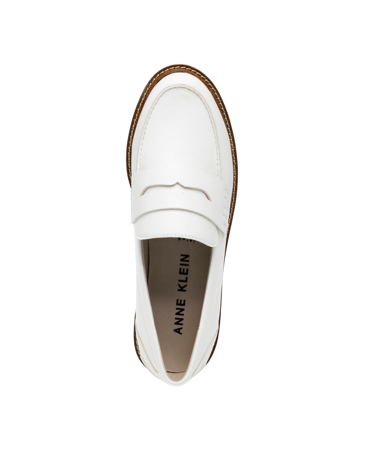 Shop Anne Klein Women's Emmylou Lug Sole Loafers In White