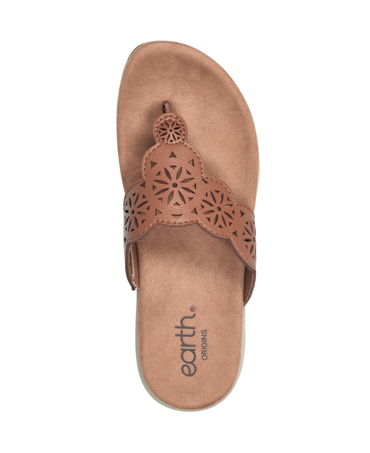 Shop Earth Women's Sadie T-strap Flat Sandals In Cognac