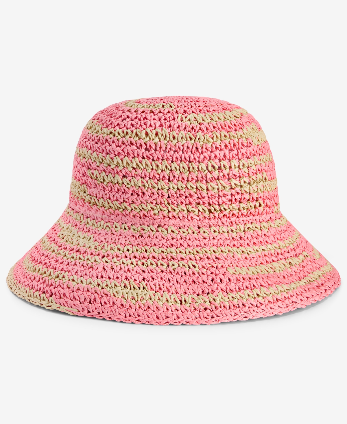 Space-Dye Crochet Bucket Hat, Exclusively at Macy's - Med Pink