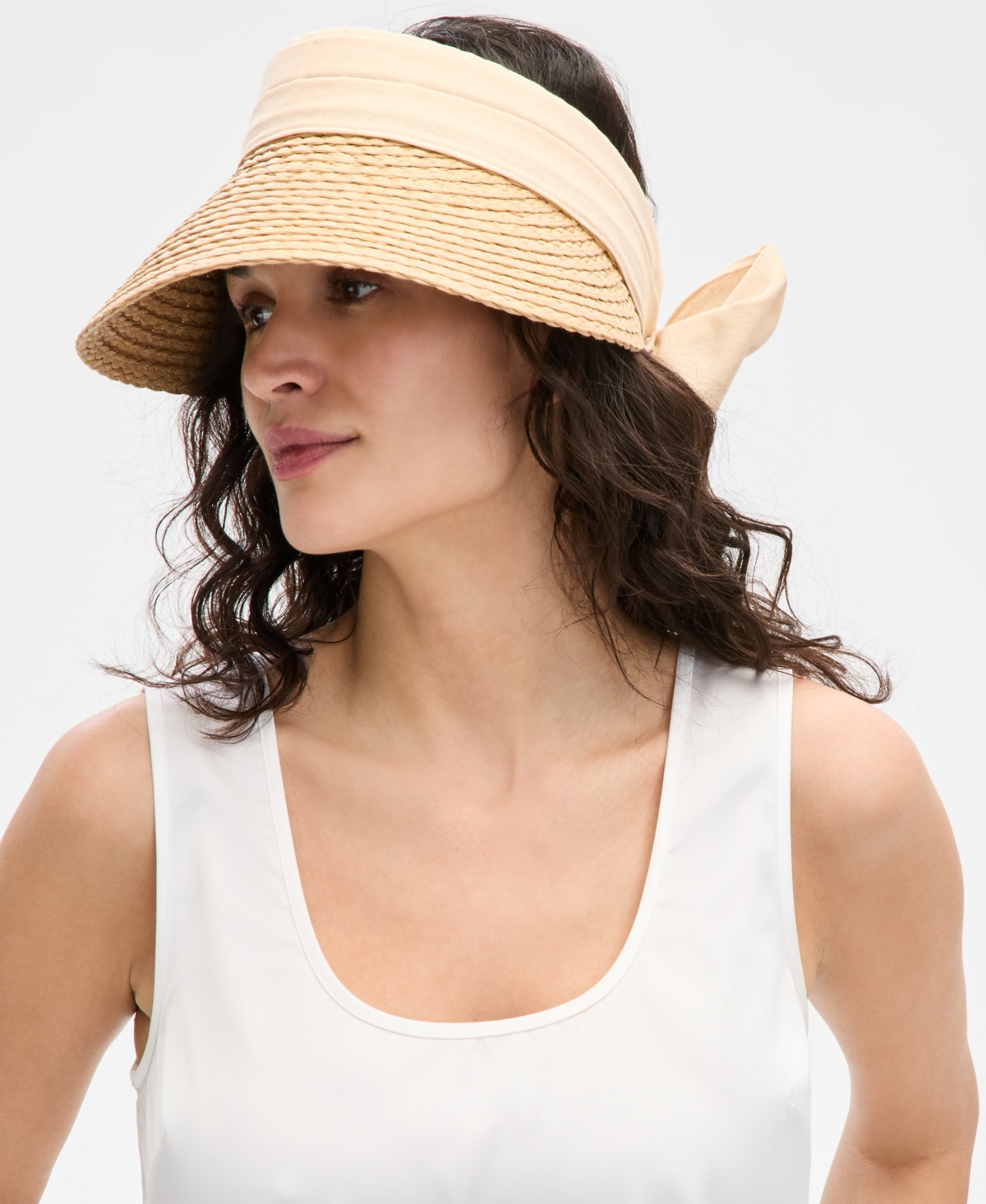 Tie-Back Visor, Exclusively at Macy's - Black