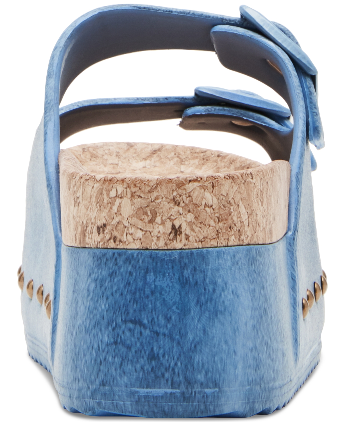 Steve Madden Kali-j Flatform Footbed Sandals In Blue Denim