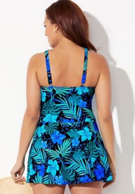 Women's High Neck Wrap Swimdress