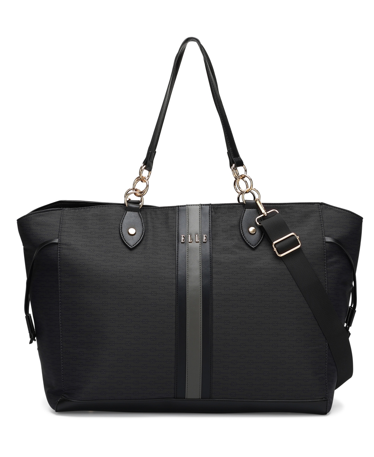 Eleganza 32 Liters Monogram Weekender Tote Bag - Brown